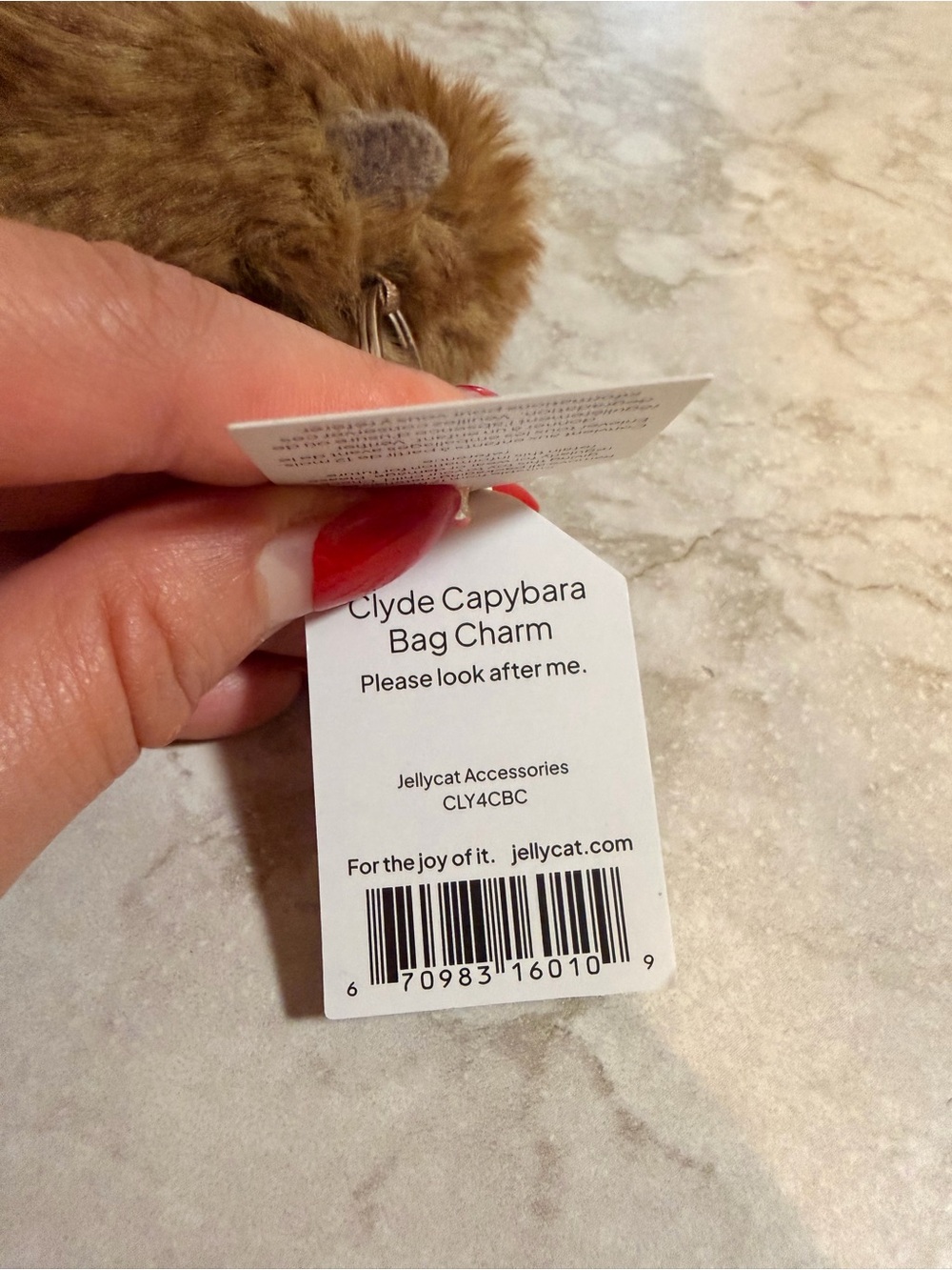 Jellycat Clyde capybara bag charm with tags authentic - Picture 5 of 8